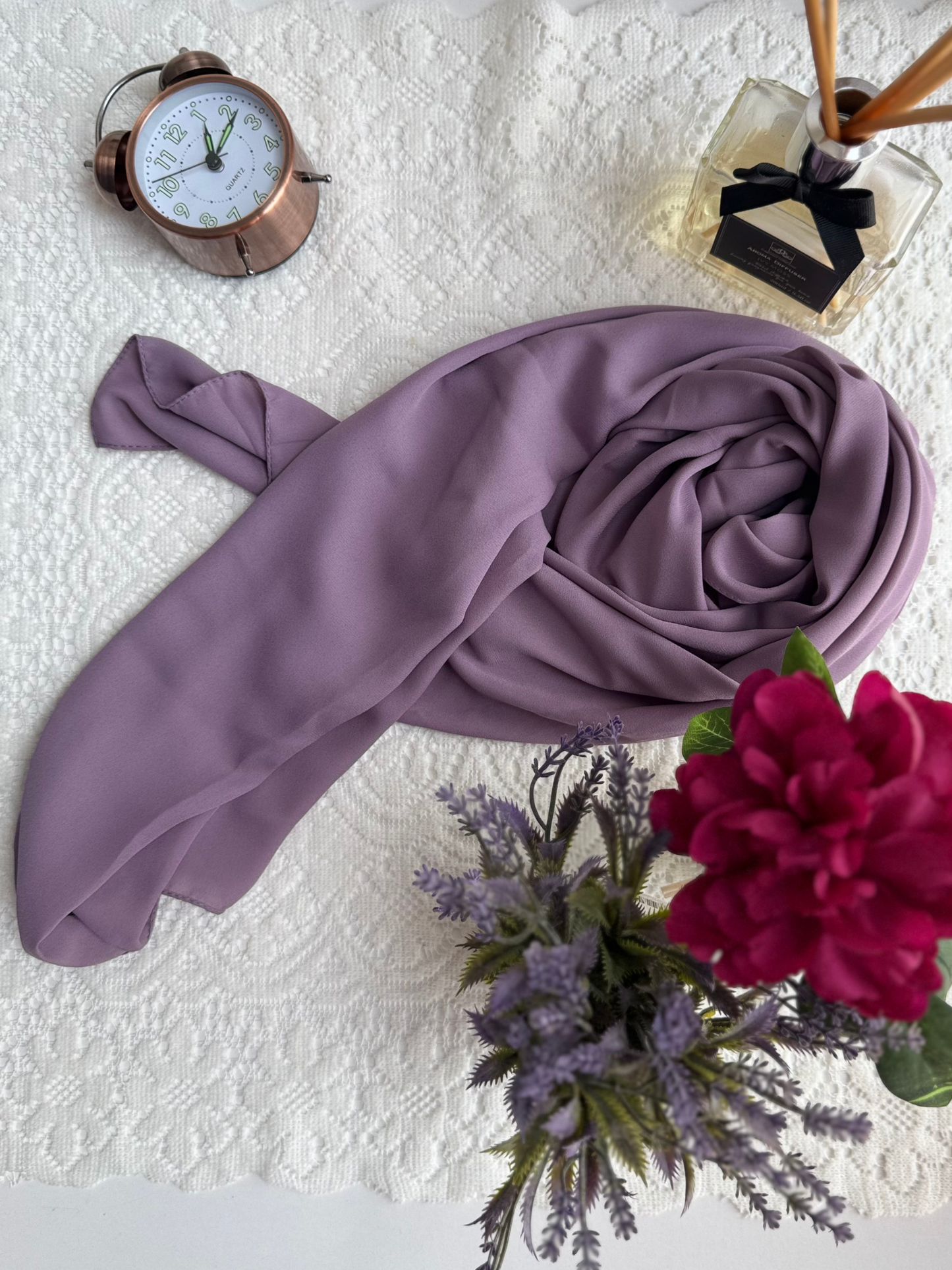 Foulard en crêpe - Lilas