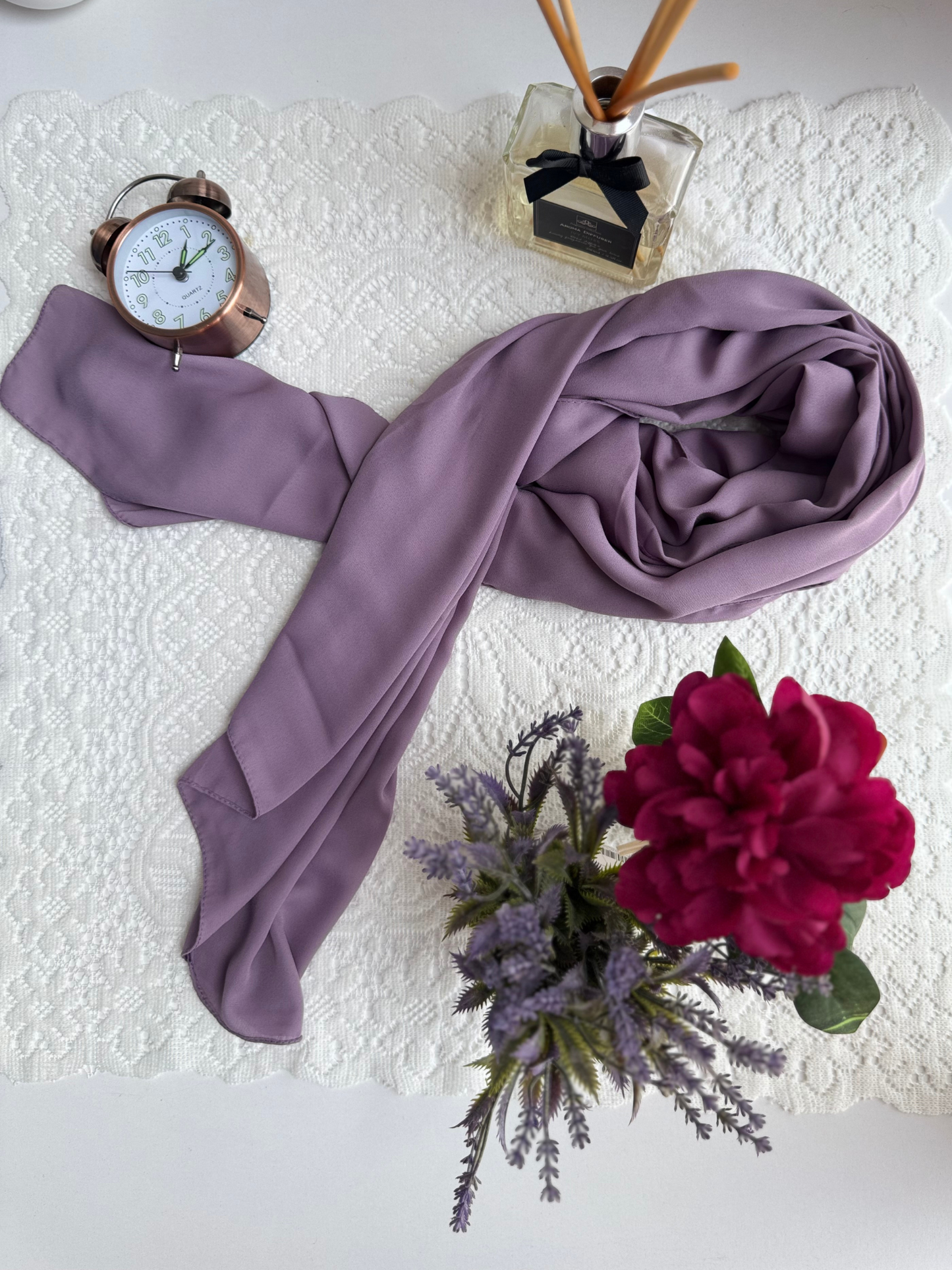 Foulard en crêpe - Lilas