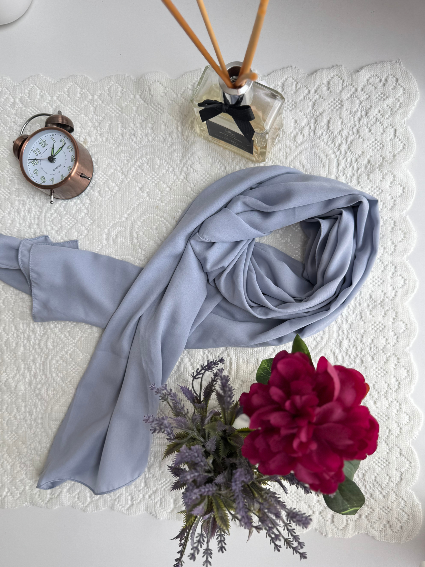 Foulard en crêpe - Bleu Ciel