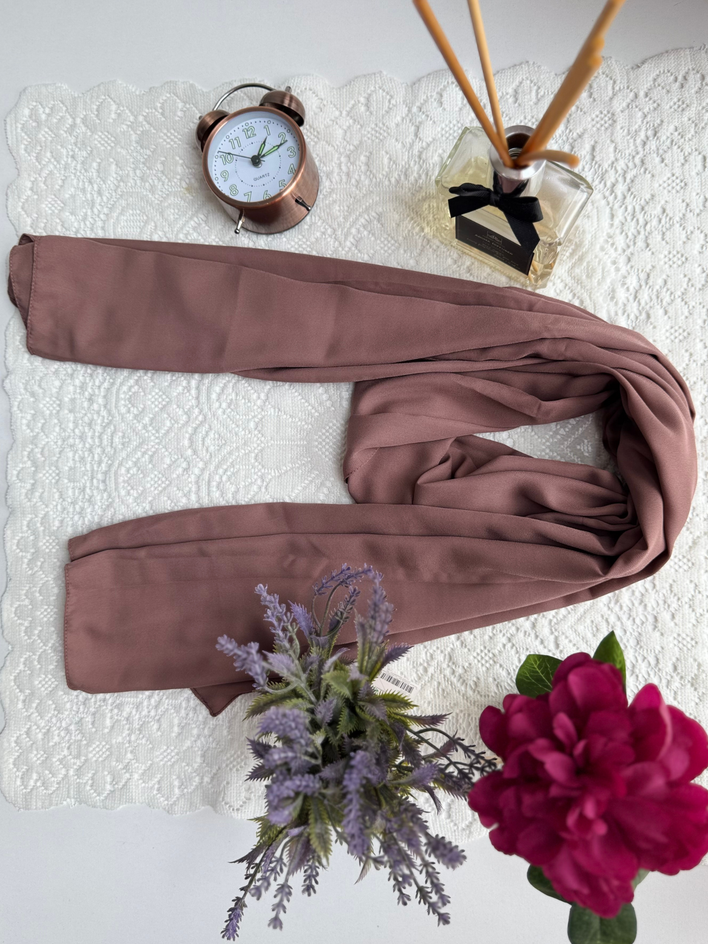 Foulard en crêpe - Marron