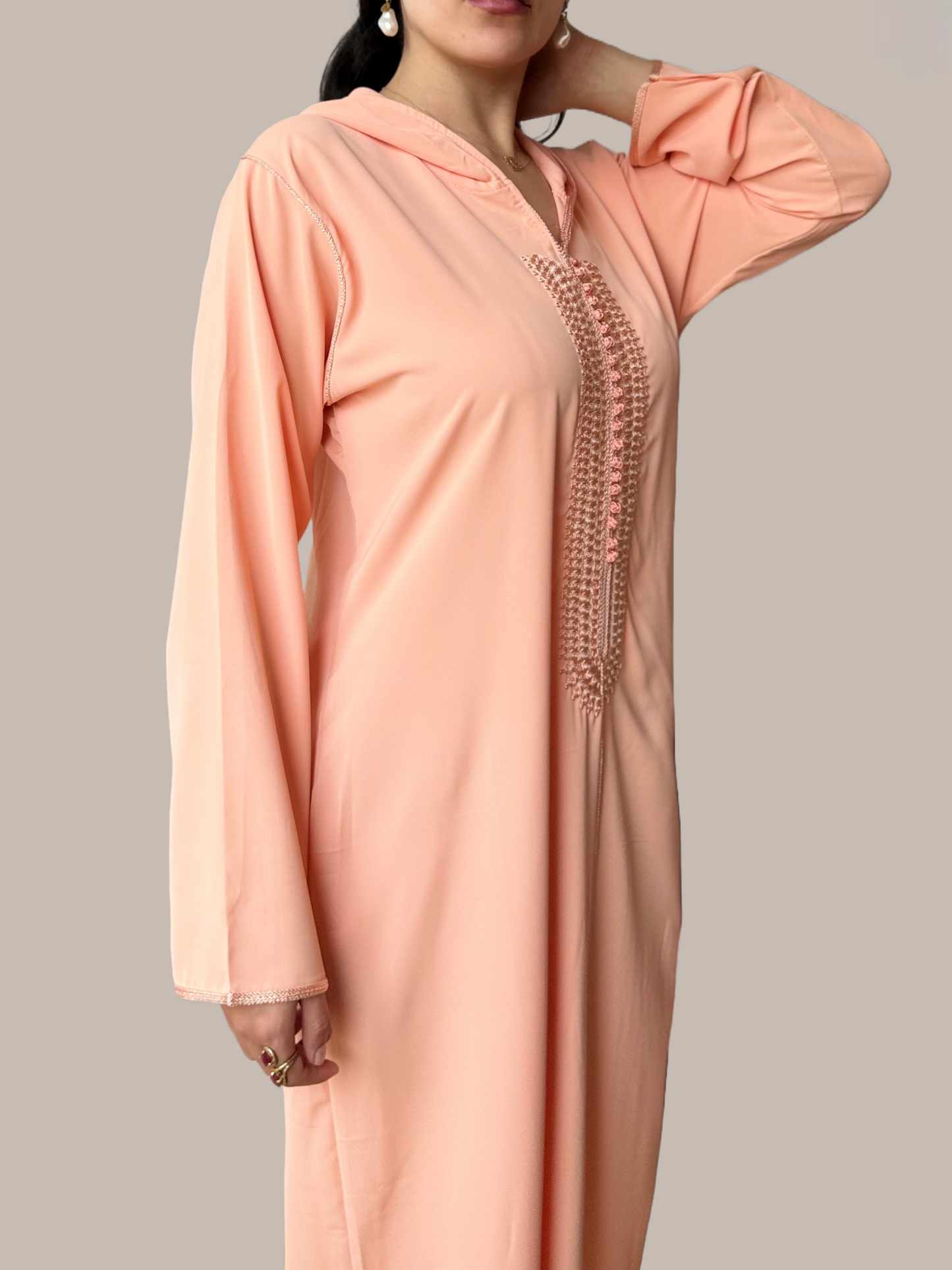 Jellaba rose saumon