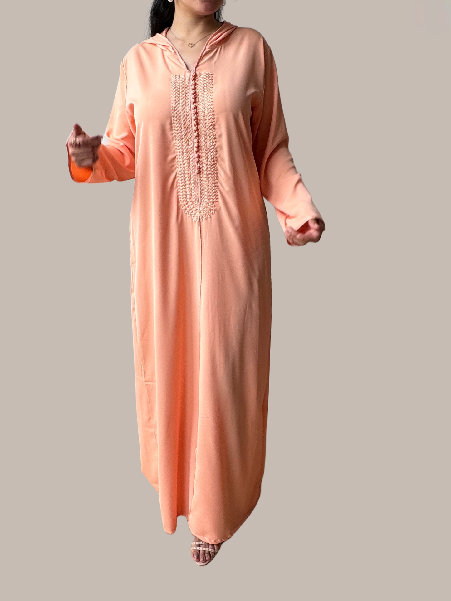 Jellaba rose saumon