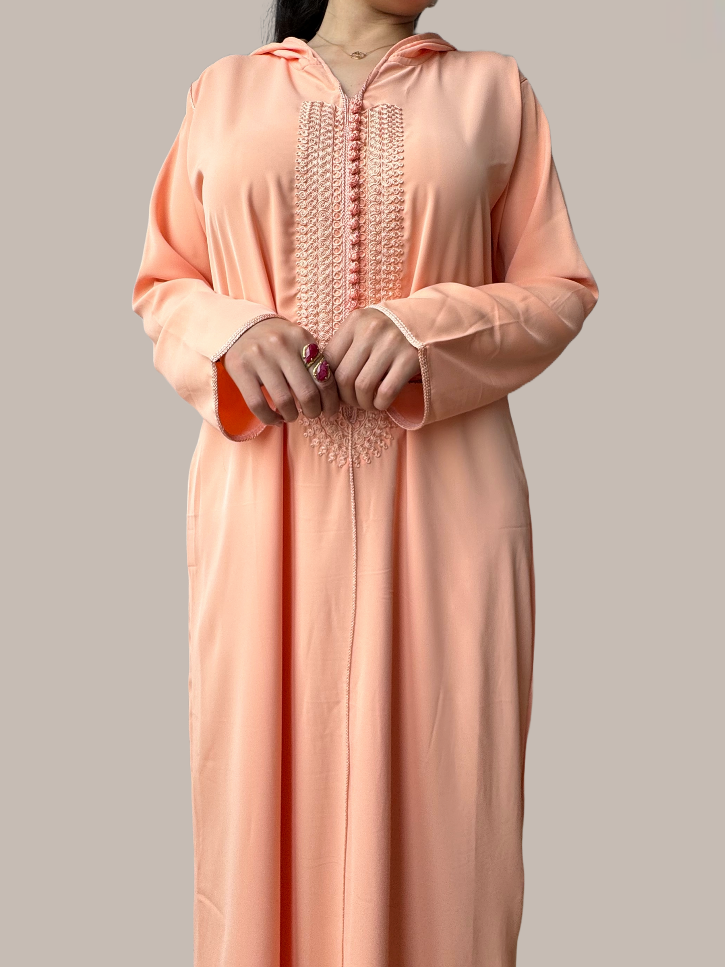 Jellaba rose saumon