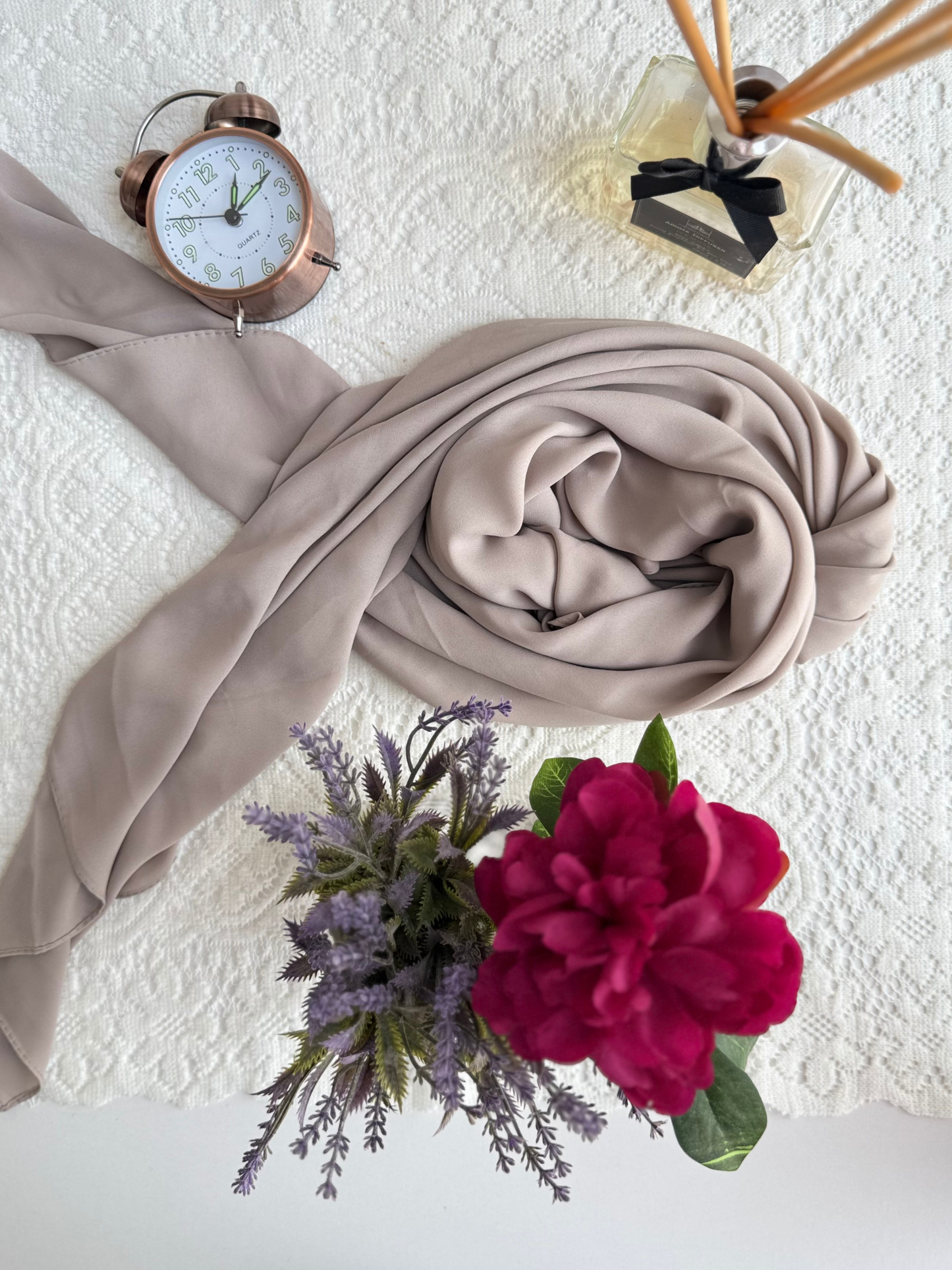 Foulard en crêpe - Blanc Argile