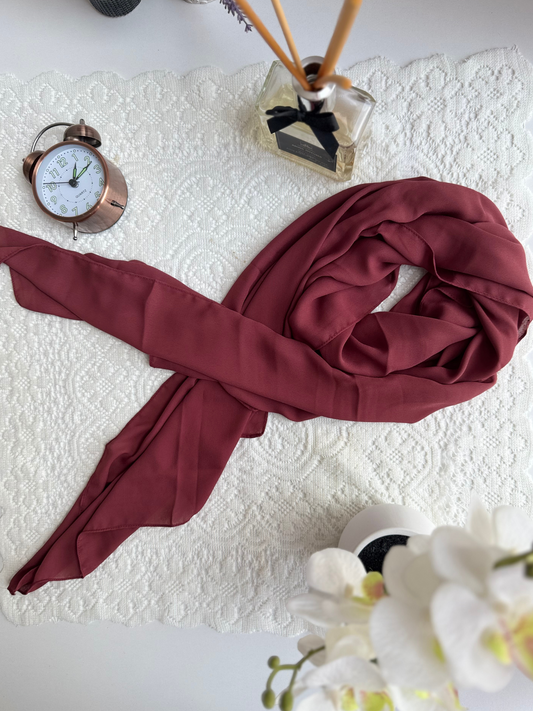 Foulard en crêpe - Rubis