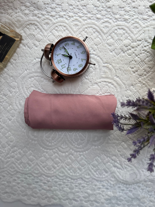 Foulard en crêpe - Rose Incarnadin