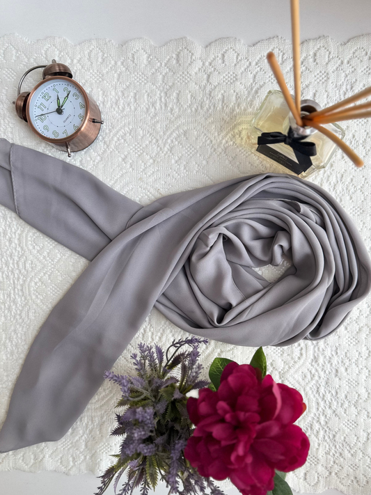 Foulard en crêpe - Gris Perle