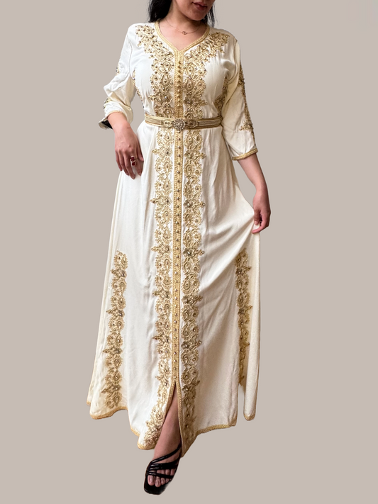 Caftan mariage beige